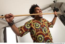 Garson STANDING POSE WITH SPEAR AFRO